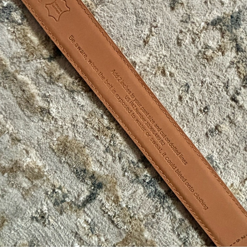 Nexbelt brown crocodile leather no hole ratchet belt, no buckle, 32-46 - Picture 8 of 9